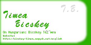 timea bicskey business card